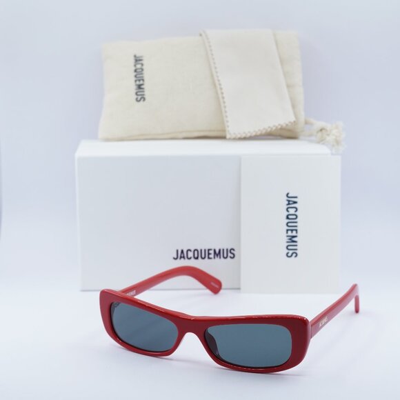 Jacquemus CAPRI JAC/55 C2 Rectangle Sunglasses - Red\\Grey main image 9